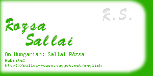 rozsa sallai business card